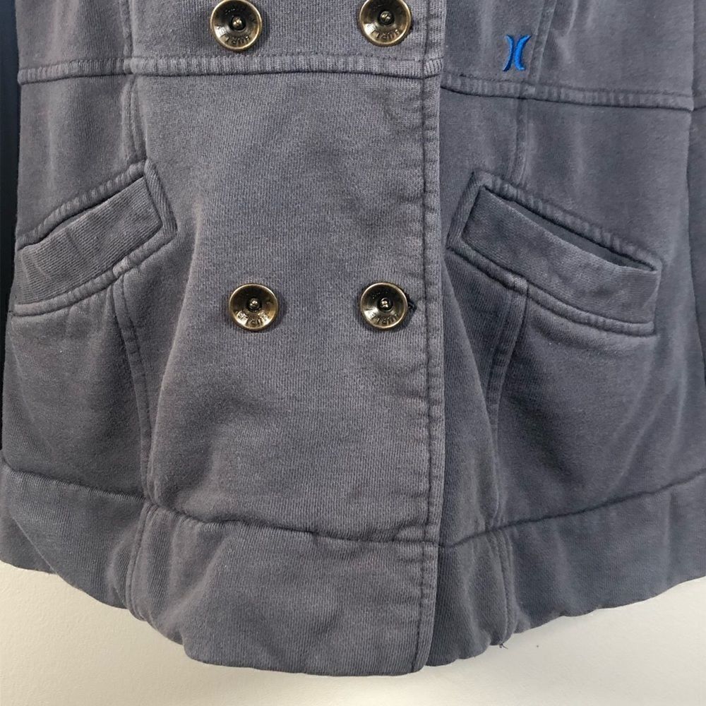 Hurley Sweatshirt Shacket Size Small, Dusty Blue Gray - Picture 9 of 11